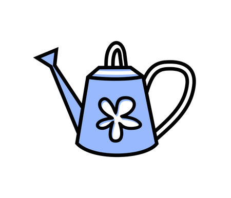 Watering can on a white background. Garden equipment for watering.のイラスト素材