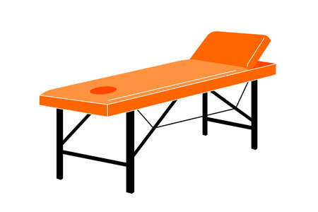 massage table - vector illustration isolated on white background. couch for massage. furniture for beauty salonのイラスト素材