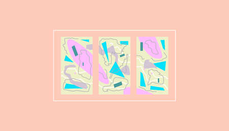 banner of geometric and chaotic shapes. futuristic background for designのイラスト素材