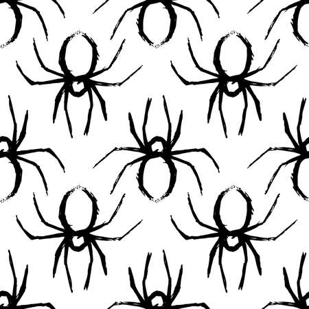 spider for halloween seamless pattern isolate sketch.のイラスト素材