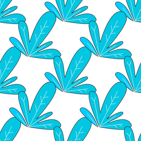 plant element succulent bush cartoon seamless pattern.のイラスト素材