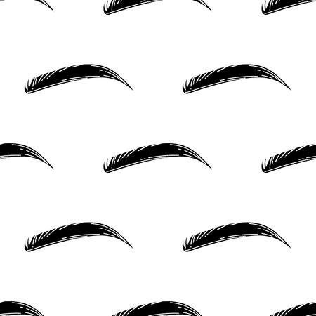 eyebrow tattoo seamless pattern for beauty salonのイラスト素材