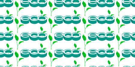 eco lettering logo seamless pattern vector for designのイラスト素材