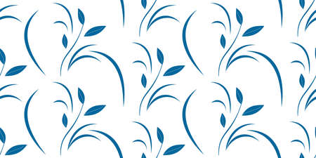 twig elegant plant seamless pattern vegetable textile wallpaperのイラスト素材
