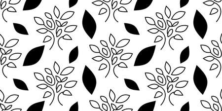 stylized tree seamless pattern vector for wallpaper or print on fabricのイラスト素材