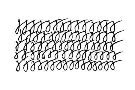 doodle handwriting rounded - vector illustration on white background in flat style. arbitrary repeating design elements are written with a penのイラスト素材