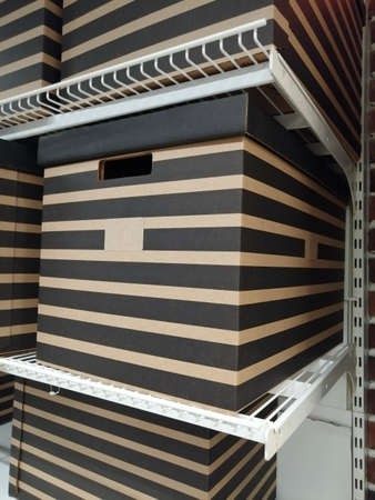 boxes for storing things in the interior. packing for itemsの写真素材
