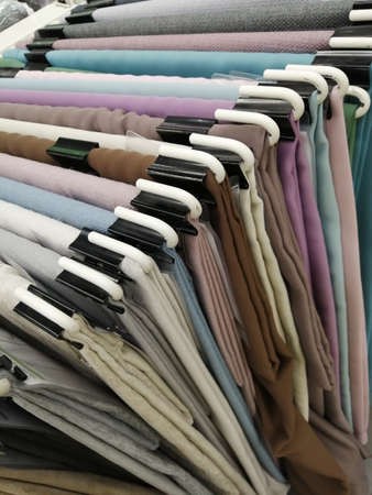 fabric assortment in the storeの写真素材