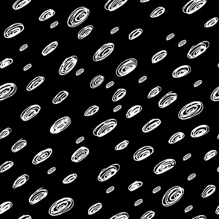 round doodle - seamless vector background. handwriting pen pattern for fabricのイラスト素材