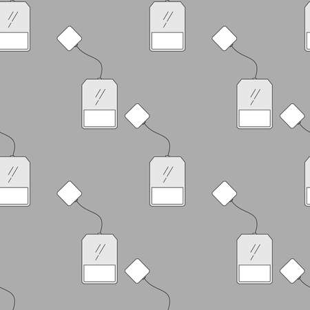 tea bag seamless vector background for designのイラスト素材