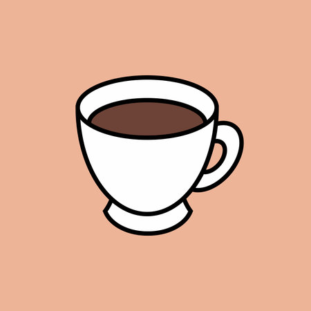 cup of coffee - vector color illustration. hot drink isolateのイラスト素材