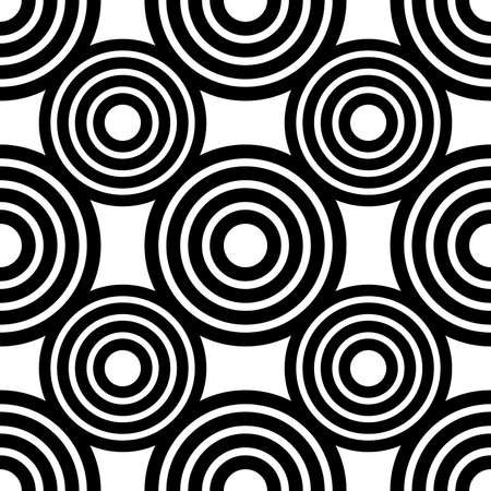 circles. geometric ornament - vector background black and whiteのイラスト素材