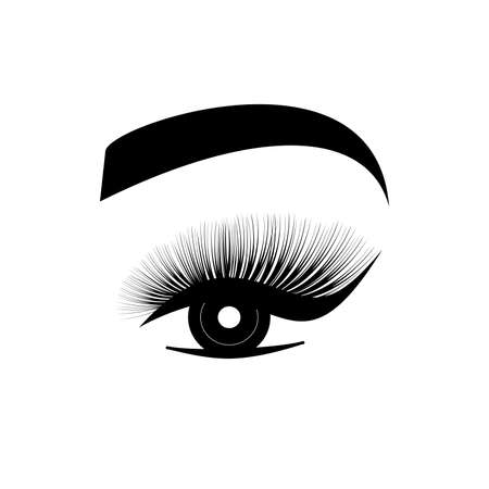 eyelashes eyebrow icon. makeup, look - vector illustration for beauty salonのイラスト素材