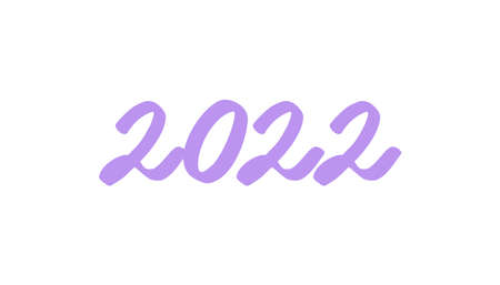 2022 year. numbers on white backgroundのイラスト素材