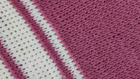 Knitted striped texture. Crocheted backdrop.の写真素材