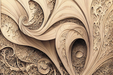 Abstract natural tones, neutral colors, nature, beige, surreal background Artificial Intelligence computer generated decorative wallpaper.の写真素材