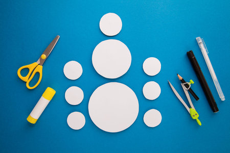 Crafts for children. Winter decoration from paper Polar Bear. Children's art project. DIY concept....