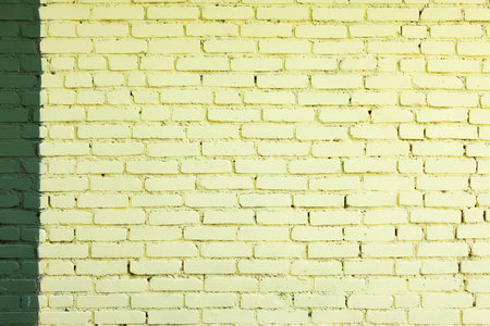 Yellow brick wall patternの写真素材