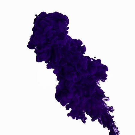 Purple paint splash. Abstract background . Paint in waterの写真素材