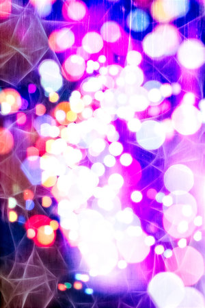 Defocused entertainment concert lighting on stage, blurred disco party and Concert Live.