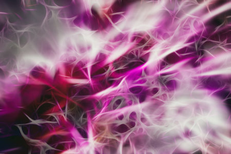 Abstract multicolored fractal composition. Magic explosion star with particles