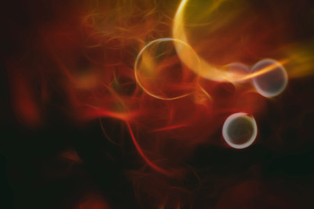 abstract background with blurred magic light curved lines