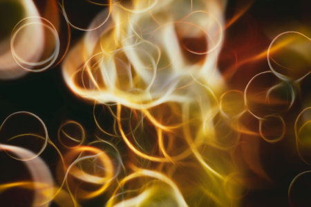 Abstract multicolored fractal composition. Magic explosion star with particles