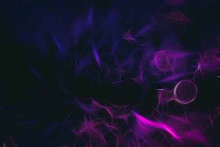 Abstract multicolored fractal composition. Magic explosion star with particles