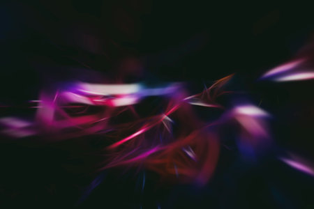 abstract background with blurred magic light curved lines