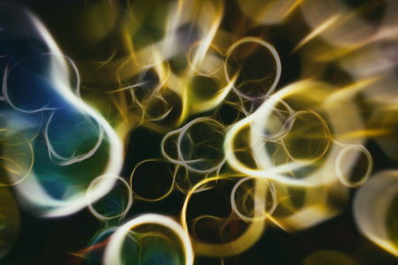 abstract background with blurred magic light curved lines