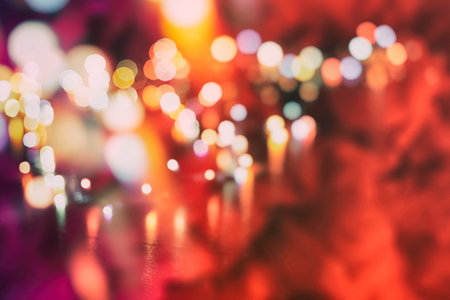 Christmas and New Year feast bokeh background