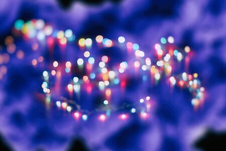 Abstract multicolored fractal composition. Magic explosion star with particlesの写真素材