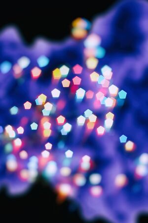 Abstract multicolored fractal composition. Magic explosion star with particlesの写真素材