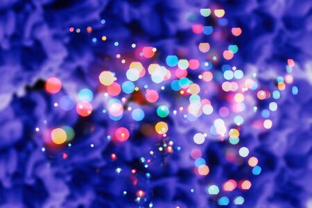 Christmas and New Year feast bokeh backgroundの写真素材