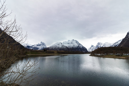 Rauma River, this river runs through Romsdalen in Norway, a beautiful place with steep mountains and...