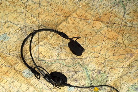 Aeronautical visual flight route chart with boomset