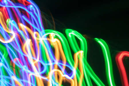 abstract colorful lights background. light painintg, long exposureの写真素材