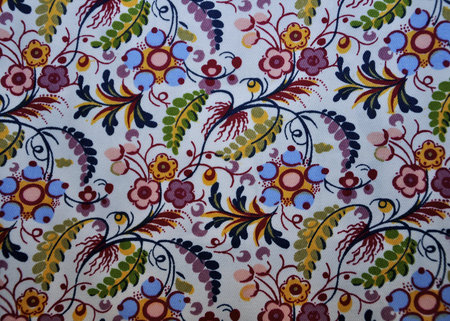 Seamless Flower Pattern on the Fabric