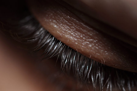 Man with long and thick eye lashesの写真素材