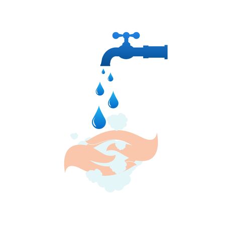 Disinfection. Hand sanitizer bottle, washing gel. Vector illustrationのイラスト素材