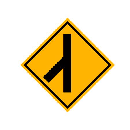Y fork junction sign , Part of a seriesのイラスト素材