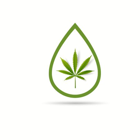 marijuana , cannabis logo graphics vecterのイラスト素材