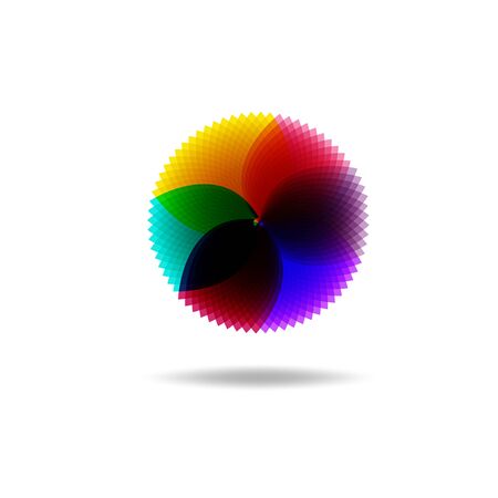Beautiful Flower Color Wheel. Vector abstractのイラスト素材