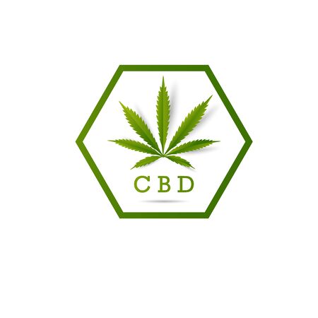 Cannabis-oil-drop-icon-with-a-marijuana-leafのイラスト素材
