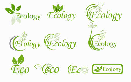 Eco icon. Ecology sign. Vector illustration, flat design.のイラスト素材