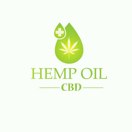 Medical marijuana plant caduceus concept symbolのイラスト素材