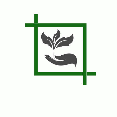 Tree leaf vector logo design, eco-friendly conceptのイラスト素材