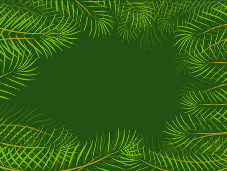 tropical jungle with leaves backgroundのイラスト素材