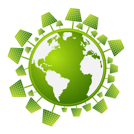 Banner design elements for sustainable energy development, Environmental and Ecology concept, Vector illustrationのイラスト素材