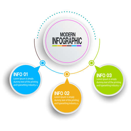 Timeline element vector infographic on black backgroundのイラスト素材